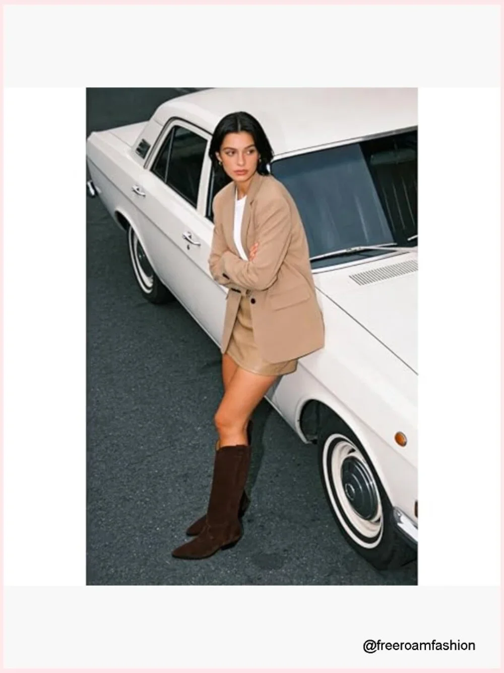 Women's Pointed Toe Cowgirl Knee High Boots Chunky Heel Pull On - Picture 4 of 6